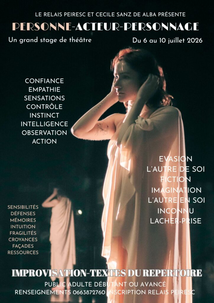 personne acteur personnage grand stage de théâtre improvisation