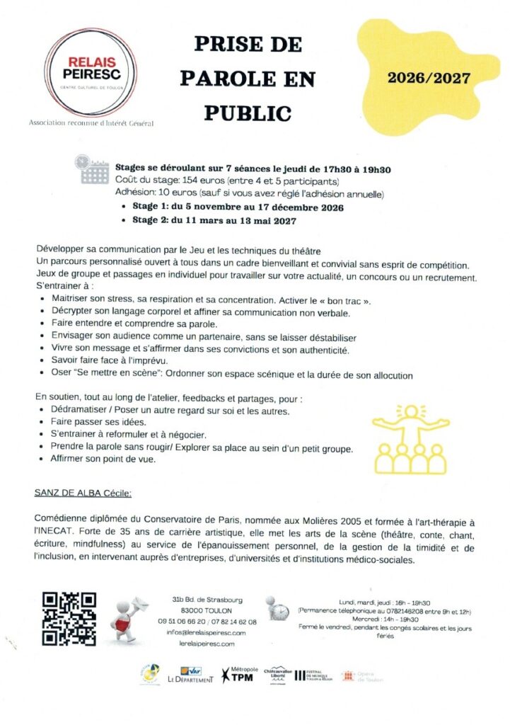 stage de prise de parole en public